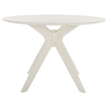 Safavieh Couture Carolee 46" Round Dining Table White Washed