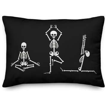 Yoga Skeletons 14"x20" Lumbar Pillow