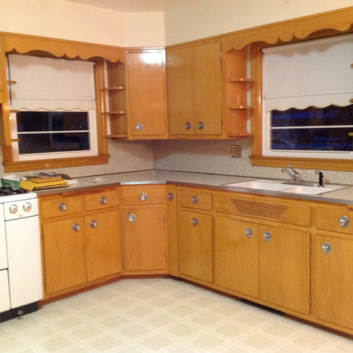 Updating A 1956 Kitchen With Blonde Colored Cabinets