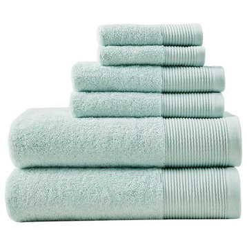 20% Tencel/Lyocel 75% Cotton 5% Silverbac 6pcs Towel Set Seafoam...