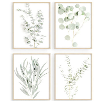 Set of 4 Plant Wall Decor Pictures Minimalist Wall Art
