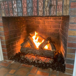 Gas Logs burning - Indoor Fireplaces