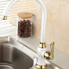 Pozzuoli European Styled White Deck Mounted Kitchen Faucet