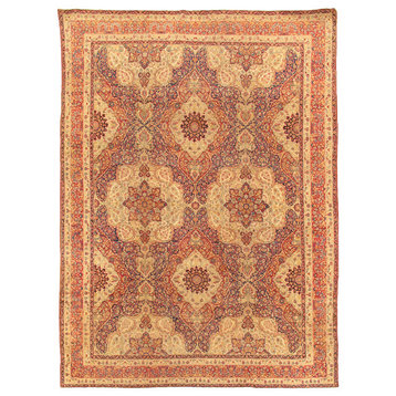 Antique Azerbaijan Collection Hand-Knotted Lamb's Wool Area Rug-10' 7"x14' 2"