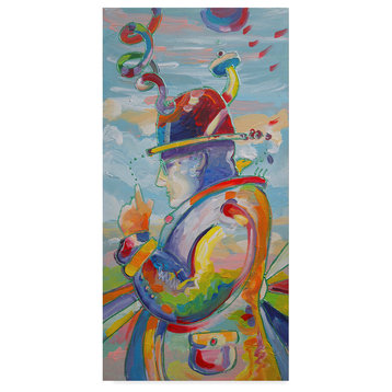 Howie Green 'Pop Art Thinker' Canvas Art, 32"x16"