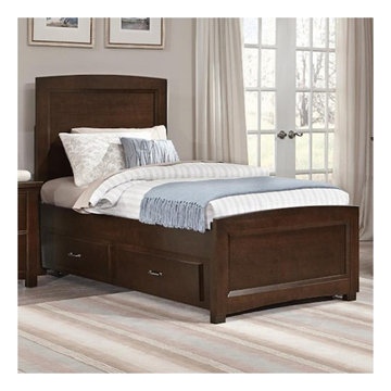 Bb68-338-st1 Vaughan Bassett Furniture Transitions - Dark Cherry Twin Panel Bed 