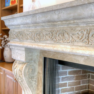 Stone Fireplace Mantels & Surrounds