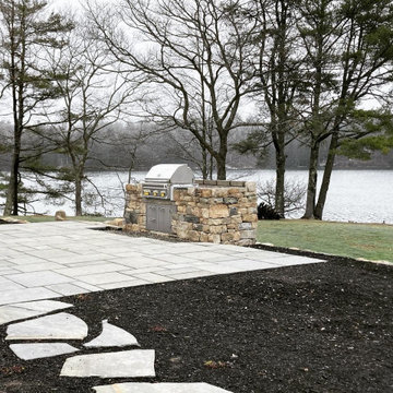 Stone Outdoor Grill Island