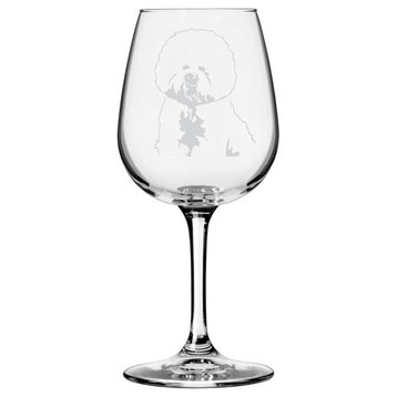 Bichon Frise Dog Themed Etched All Purpose 12.75oz. Libbey Wine Glass