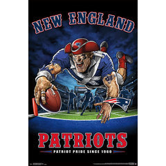 Trends International NFL New England Patriots - Helmet 16 Framed Wall  Poster Prints Black Framed Version 14.725 x 22.375