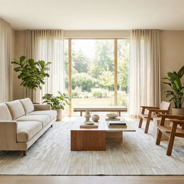 White Patchwork Cowhide Rug Stripes Design No. 222
