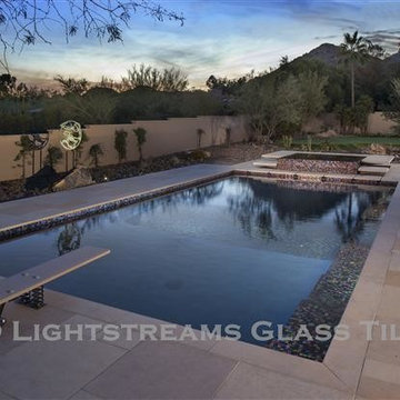 Arizona Glass Tile Pool, Waterline, and All Tile Spa