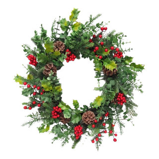 Mixed Pine Eucalyptus Berry Wreath 20