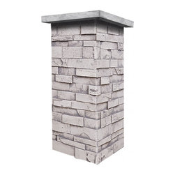 C147-DEEP SLATE STONE COLUMN WRAP (CAPS SOLD SEPARATELY) - Wall Panels