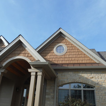 James Hardie Cobblestone Siding w/ Cedar Shake Siding