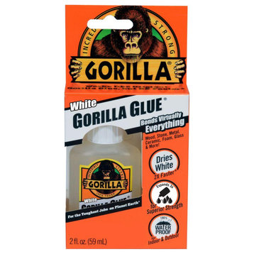 Gorilla Glue® 5201205 Incredibly Strong Waterproof Adhesive, Dries-White, 2 Oz