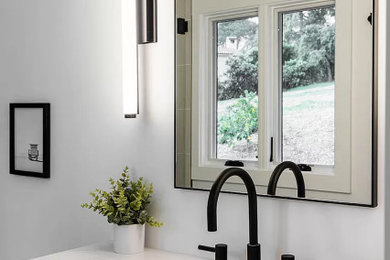 Example of a trendy bathroom design in Santa Barbara
