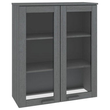 vidaXL Top for Highboard Coffee Bar Cabinet HAMAR Dark Gray Solid Wood Pine