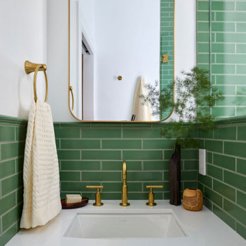 2x8 Sea Green Bathroom