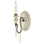 Millennium Lighting - Millennium Lighting 7301-AW/BZ Denise - One Light Wall Sconce - Wall sconces are simply lights that are attached tDenise One Light Wal Antique White/Bronze *UL Approved: YES Energy Star Qualified: n/a ADA Certified: n/a  *Number of Lights: Lamp: 1-*Wattage:60w Candle bulb(s) *Bulb Included:No *Bulb Type:Candle *Finish Type:Antique White/Bronze