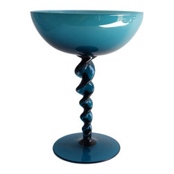 EMPOLI TEAL CANDY DISH - Vases