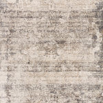 Loloi - Loloi Homage Grey/Beige 2'-6" x 8'-0" Area Rug - Reminiscent of traditional motifs, the Homage Collection is a neutral floor piece with distressed pattern. Power-loomed of polyester and viscose in Turkey, Homage offers a subtle high-low texture while remaining silky underfoot.