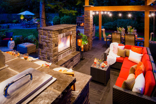 Tv Next To Fireplace On Screen Porch