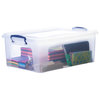 Clear Plastic Storage Bin With Lid, Stackable Container, 22 qt.