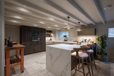 This is an example of a contemporary kitchen in Gloucestershire.