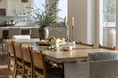 Example of a beach style dining room design in Orange County