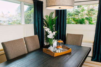 Transitional dining room photo in Seattle