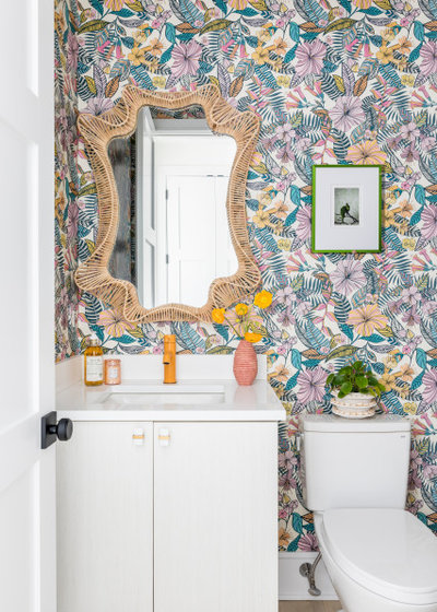 Beach Style Powder Room by Nicole Forina Home