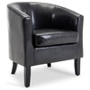 Modern Club Chair Barrel Design, Black