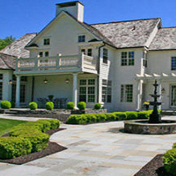 Solebury, Bucks County, Covered Porch with 2nd Floor Deck