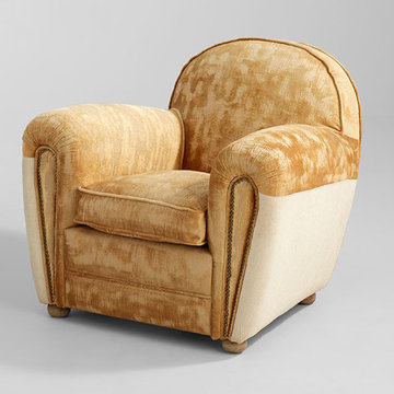 Cyan Design Calvin Chair in Light Yellow Vintage Velvet