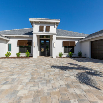 Contemporary Custom Home with Opposing Garages