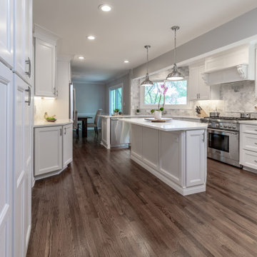Dramatic Changes to Achieve an Amazing More Open & Functional White Kitchen