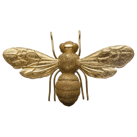 Decorative Bee Figurine, Gold Finish