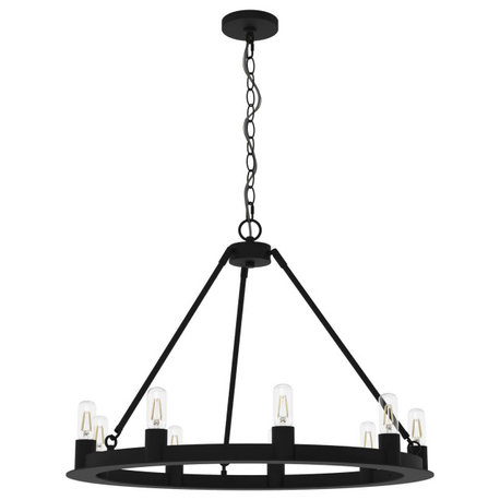 Hunter Saddlewood 30 Chandelier Saddlewood 8 Light 30"W Ring - Natural Iron