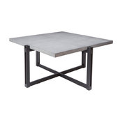 Dakota Coffee Table With Square Concrete Finish Top