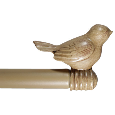 3/4" Bird Adjustable Curtain Rod, Cottage, 84"-120"