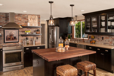 Inspiration for a rustic kitchen remodel in Seattle