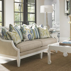 Ivory Key Coco Reef Sofa With Woven Rattan Sides - Products