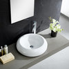 Fine Fixtures White Vitreous China Bulging Round Vessel Sink