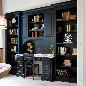 kitchen desk with black stain