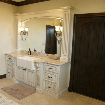 Paint Vanity with Farm Sink & Towers