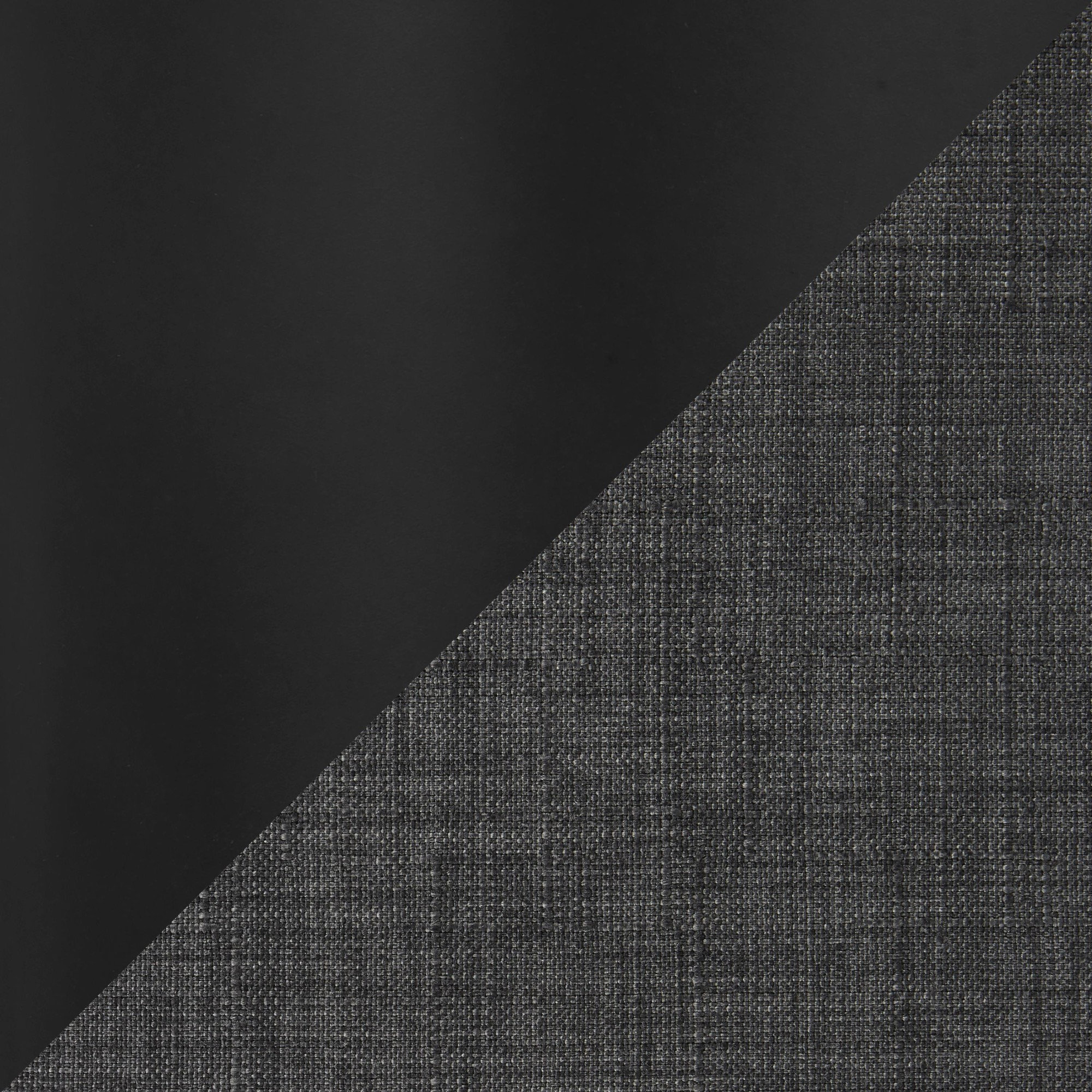 Waco Industrial Upholstered Chair, Black Metal and Dark Grey Fabric