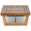 Hannah Outdoor Acacia Wood Coffee Table, Teak Finish