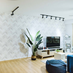 Residential Project | Herringbone Wallpaper - Wallpaper