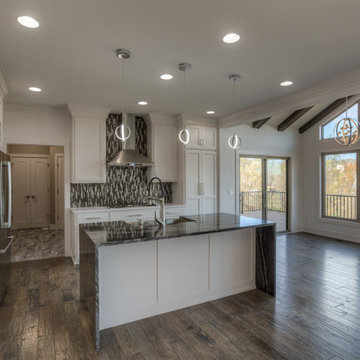 Wyndham Custom 2-story, stairs in back of home